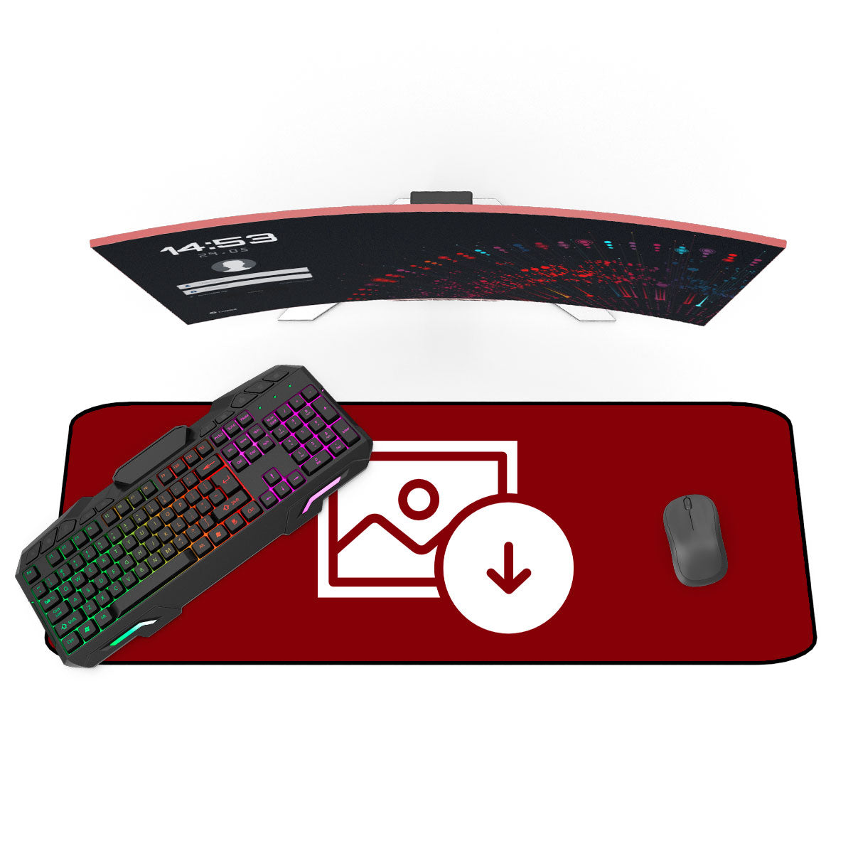 Alfombrilla para ratón gaming personalizada RGB sin PVC